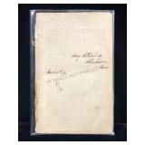 Mary G. Prichard Signed Book dated March 4th 1861