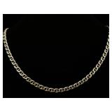 Sterling Silver Necklace, Tw 29.6g, Sz 22in Long,