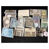 Foreign Currency & Some Us Incl. Coins And Bills