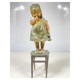 Vtg Cast Metal Sculpture after Juan Clarï¿½.