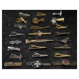 Mechanic Themed & Mix Tie Clips, Some Gold-plated