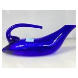 Riedel Cobalt Blue Glass Aqua Duck Decanter