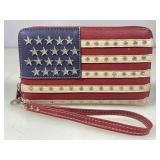 NWT Montana West Red USA Zip Around