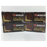 100 Rounds 7.62x39 Ammo - Arsenal Brass Case FMJ