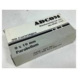 50 Rounds 9mm Ammo - Adcom UAE 124gr Ball