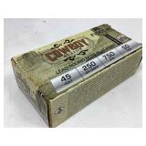 50 Rounds 45 Colt Ammo - 250gr LRNFP