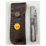 Hand Made Damascus Steel Knife with Fitted