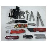 Assorted Knives and Multitools
