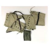 WWII Mint US Military Troop Leggings Hood with