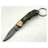 Hand Made Damascus Steel Mini Knife - New