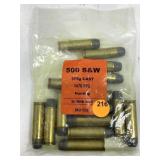 14 Rounds 500 S&W Mag Ammo - 375gr Cast Hunting
