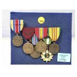 US Military Medals on Cloth - Vietnam War