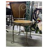 Vtg Metal Doll chair, 20in tall