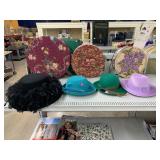 Ladies Hats and  Decorative Storage Boxes.