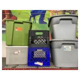 6 Storage Containers. Various Sizes