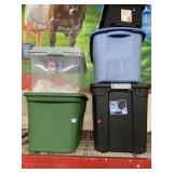 5 Storage Containers. Various Sizes
