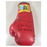 Autograped boxing glove