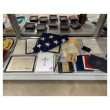 Assorted Certificates, Memorial Flag, Book Of