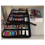 Colored Pens In Case and More.