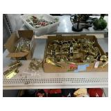 Assorted Door Knobs W/ Screws & Hinges