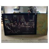 Vintage Framed Mob Boss Collage and World Wall