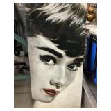 Audrey Hepbur Portrait wall art, approx 19x39in