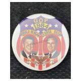 1984 Reagan & Bush Champain Button, Sz 2ï¿½in