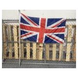 Union Jack England Flag on Pole - approx. 3x5ft