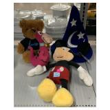 Mickey Mouse, Mickey Hat, Flinstones Plush, and