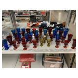 Large collection of vintage mid-century octagonal