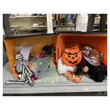 Assorted Halloween Decor W/Bins.