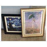 2 Vintage Framed Wall Art . Approx 31 x 24.