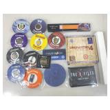 A miscellaneous lot of 10 loot pins still on the