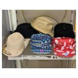Assorted Hats. Fedoras & Snapbacks