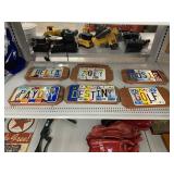 Hand Crafted License Plate Accent Hanging Signs.