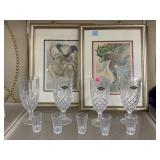 Shannon Crystal Cup Set & Framed Art Prints
