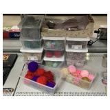 Storage Containers with Yarn.