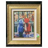 An authorized open addition, canvas lithograph of