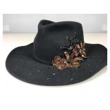 Eddy Bros Black 4X Beaver Felt Blend Embellished