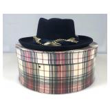 Ladies Navy Wool Fashion Hat Made In USA.