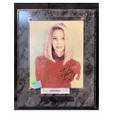 Autographed photo of Heather Locklear mounted on