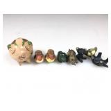 Asstd Animal Figurines including 2 Taxco Made
