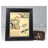Vtg Disney Donald Duck Pig Skin ZIP Around Wallet