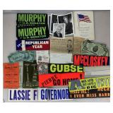 Vtg Political Campaign Stickers, Buttons & More