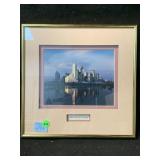 Photographic print of the Dallas skyline at dusk