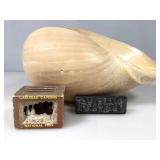 Egyptian-Style Carved Stone Amulet 3.75x1.25 ,