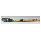 Handmade Fossil, Stone & Crystal Adorned Wood