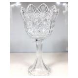Large Crystal Leaf Pattern Centerpiece Footed