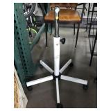 White metal rolling stand, approx 29in tall
