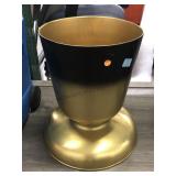 Metal Hourglass Pot, approx 17x18in